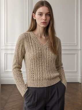 Andrew St. John Vintage Y2K Grunge Sweater Women Small Old Money Preppy Academia